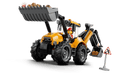 Yellow Backhoe Loader