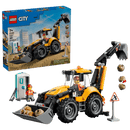 Yellow Backhoe Loader