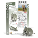 EUGY Elephant 3D Cardboard Model Kit - Toyology Toys