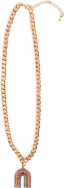 Boutique Chic Somewhere Over the Rhinestone Necklace