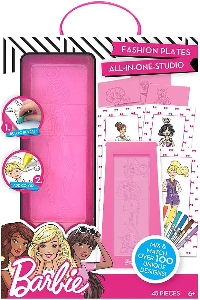 Barbie Fashion Plates All-In-One Studio
