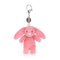 Bashful Bunny Pink Bag Charm