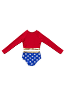 Wonder Girl Swimsuit, Two-Piece, Size 5-6