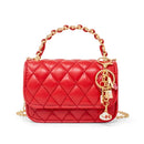 Classic Link Chain Top Handle Handbag Red