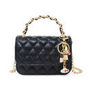 Girls Classic Link Chain Top Handle Handbag - Black - ToyologyToys