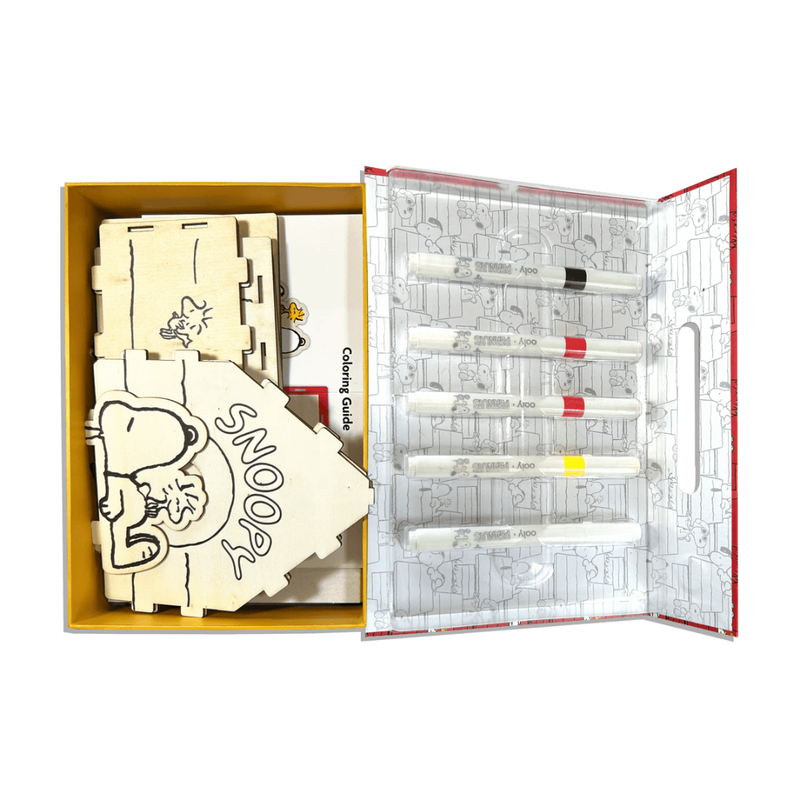 Peanuts Color-in Wooden Bird House Kit