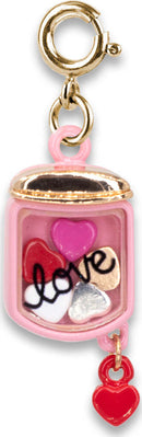 Gold Jar of Hearts Shaker Charm