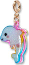 Gold Glitter Tie-Dye Dolphin Charm