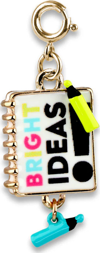 Gold Bright Ideas Notebook Charm