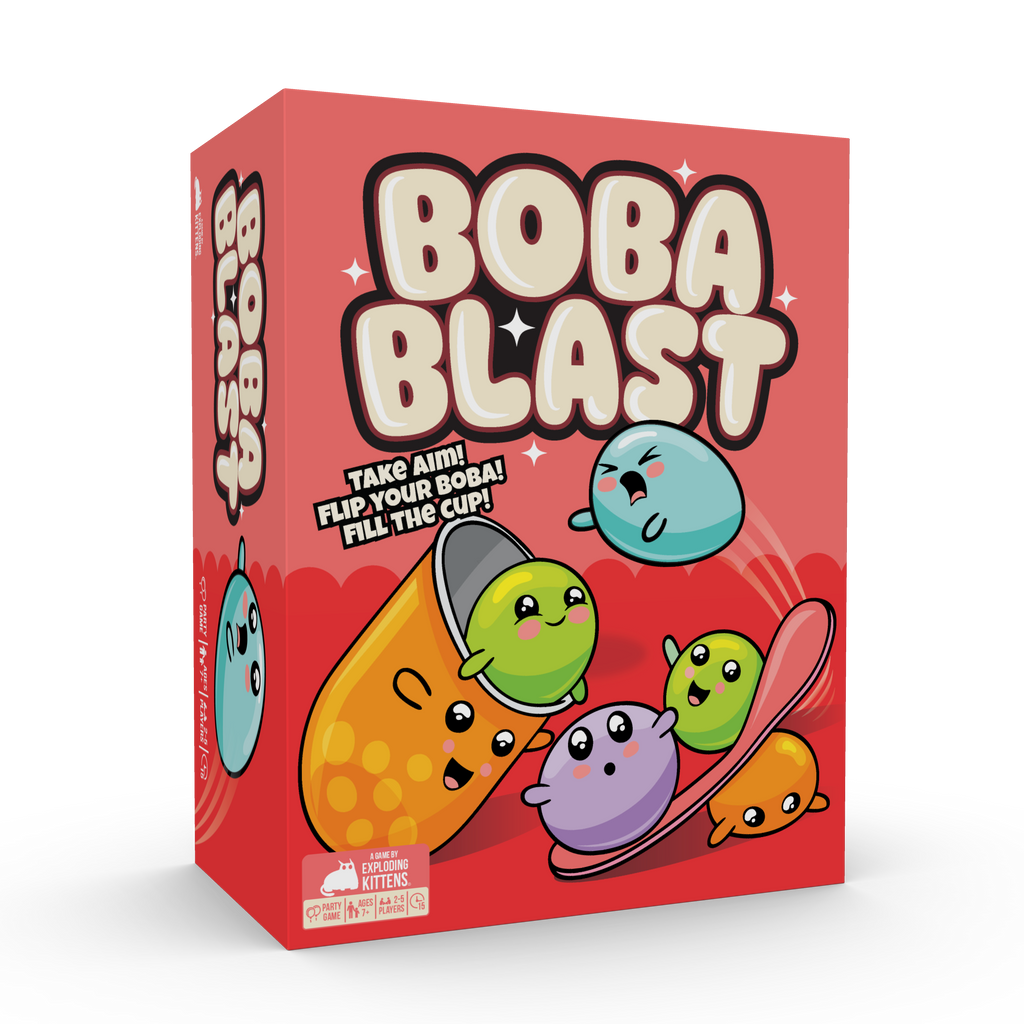 Exploding Boba Cartoon Exploding Kittens Boba Blast Party Game – Toyology Toys