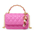 Classic Link Chain Top Handle Handbag Hot Pink