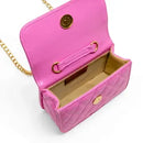 Classic Link Chain Top Handle Handbag Hot Pink