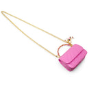 Classic Link Chain Top Handle Handbag Hot Pink