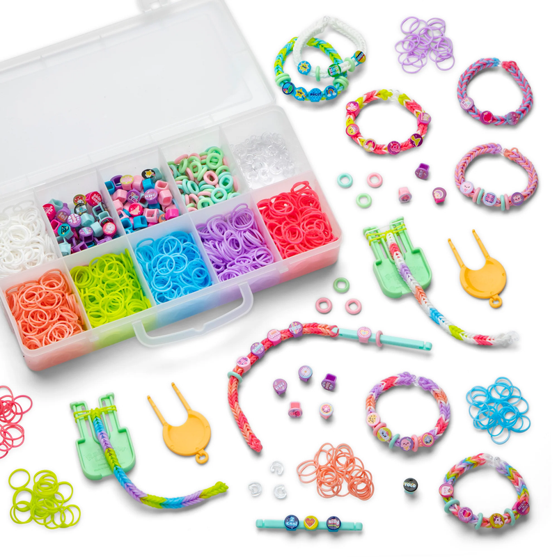 Rainbow Loom Mega Combo Set & Mini Loom Bracelet Craft Kit + Bracelet