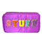 Varsity Collection Nylon Cosmetic Bag- STUFF purple