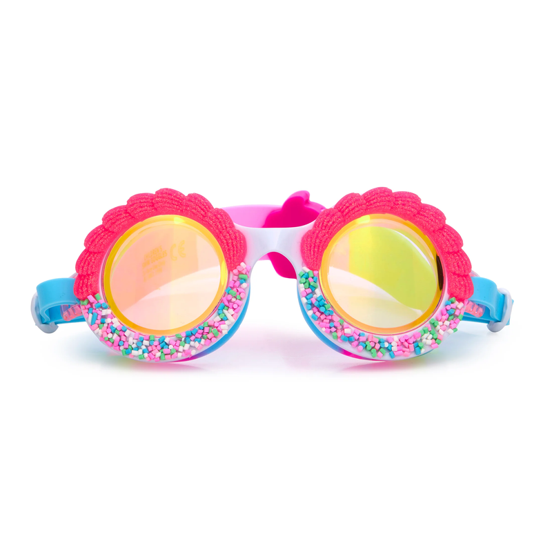 Ice Cream and Sprinkle Round Frame Swim Goggles