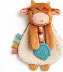 Itzy Lovey Plush and Teether Toy - Highland Cow