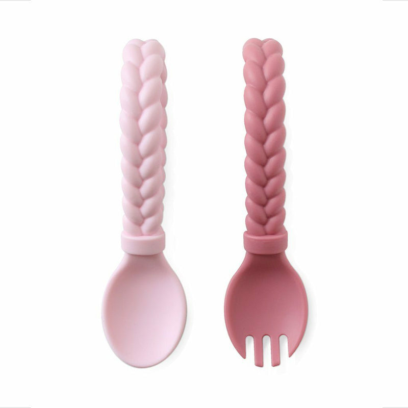 Sweetie Spoons - Looped Spoon and Fork Set (Pink)