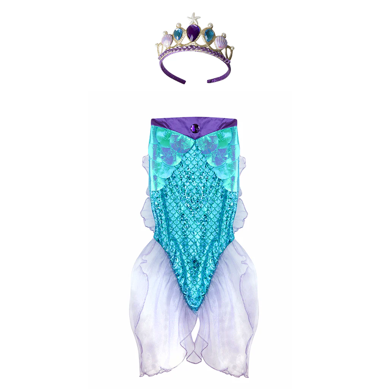 Mermaid Glimmer Skirt With Tiara Size 5-6