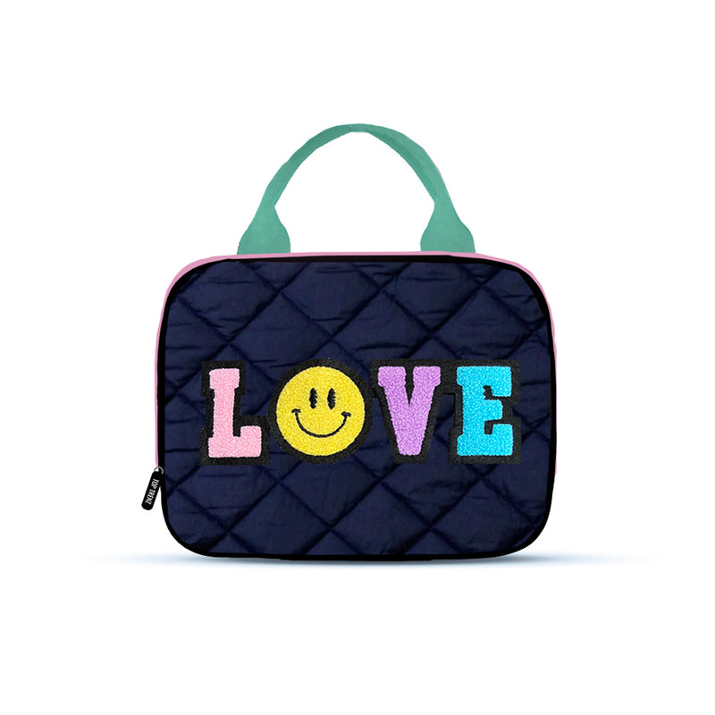 Navy Puffer Lunchbox  with Love Patch