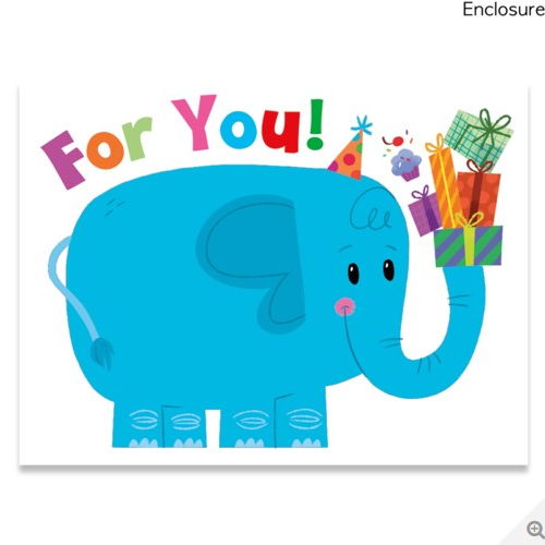 Elephant Birthday Gift Enclosure