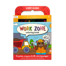 Carry Along Work Zone  Coloring Book and Crayon Set