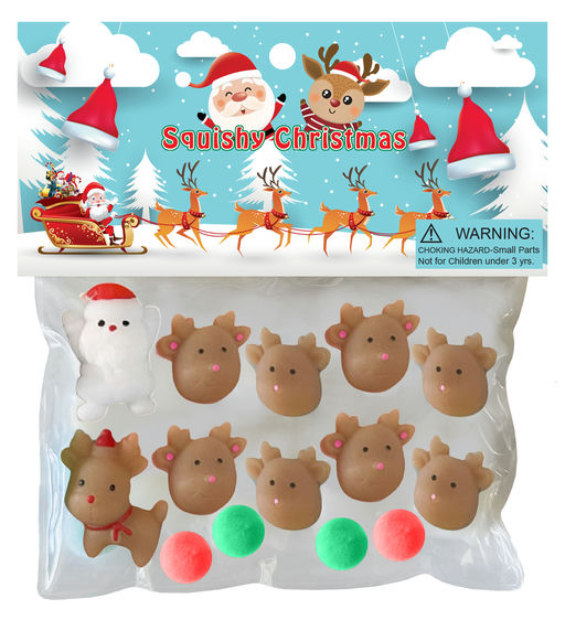 Taba Squishy Santa With Reindeer
