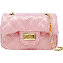 Classic Quilted Sparkle Mini Bag - Pink - ToyologyToys