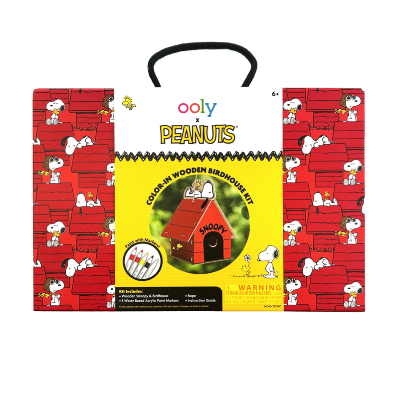 Peanuts Color-in Wooden Bird House Kit