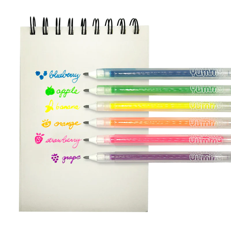 Yummy Yummy 6- Scented Neon Gel Pens