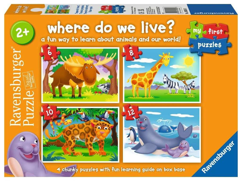 MFP Where do We Live 6, 8, 10, 12 pc Puzzles*