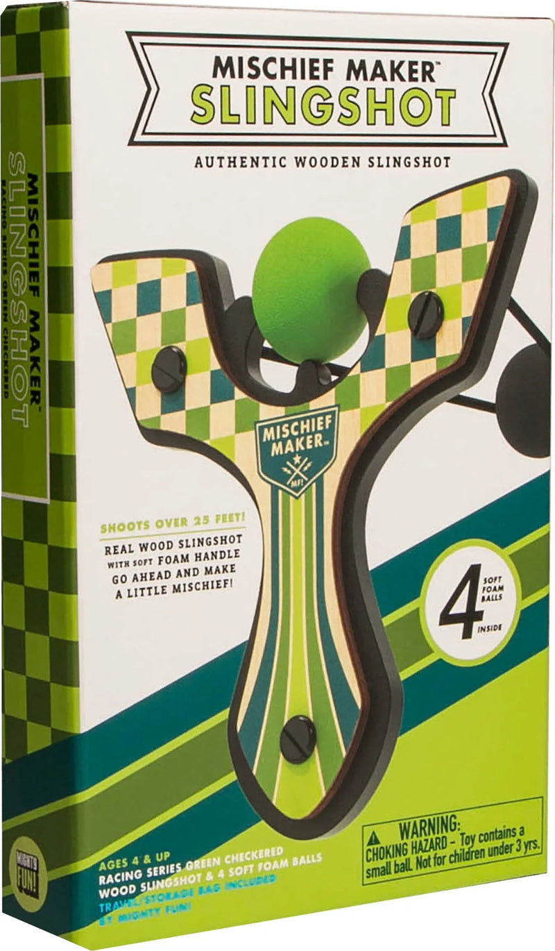 Mischief Maker Slingshot - Racer (Green Checkered)