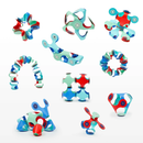 CLIXO Tiny & Mighty Pack 9 pcs:  Marine - Toyology Toys