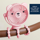 Itzy Breeze 3-Speed Stroller Fan Pink - Toyology Toys