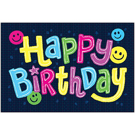 Foil: Happy Birthday Letters Enclosure Card