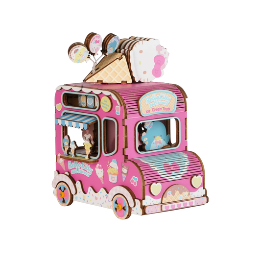 Hello Kitty 3D Wooden Puzzle Music Box Ice Cream Truck