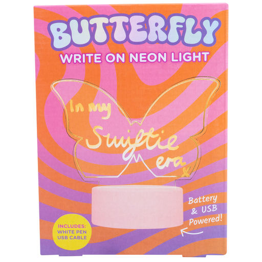 Butterfly Write On Neon Light