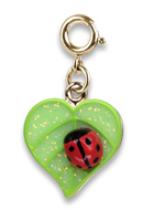 Charm It!! Gold Glitter Little Ladybug Charm