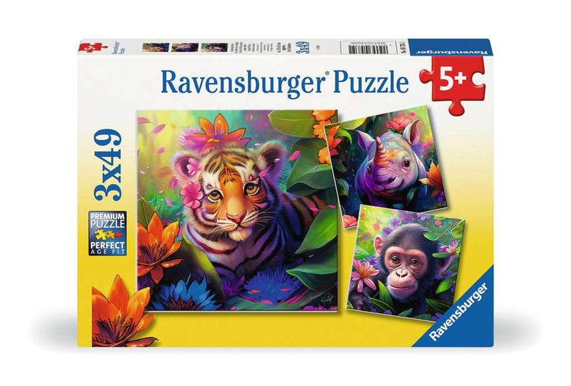 Jungle Babies 3x49 pc Puzzle