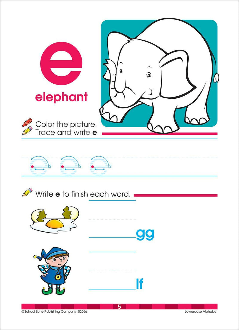 Lowercase Alphabet Preschool Workbook (32 Pages)