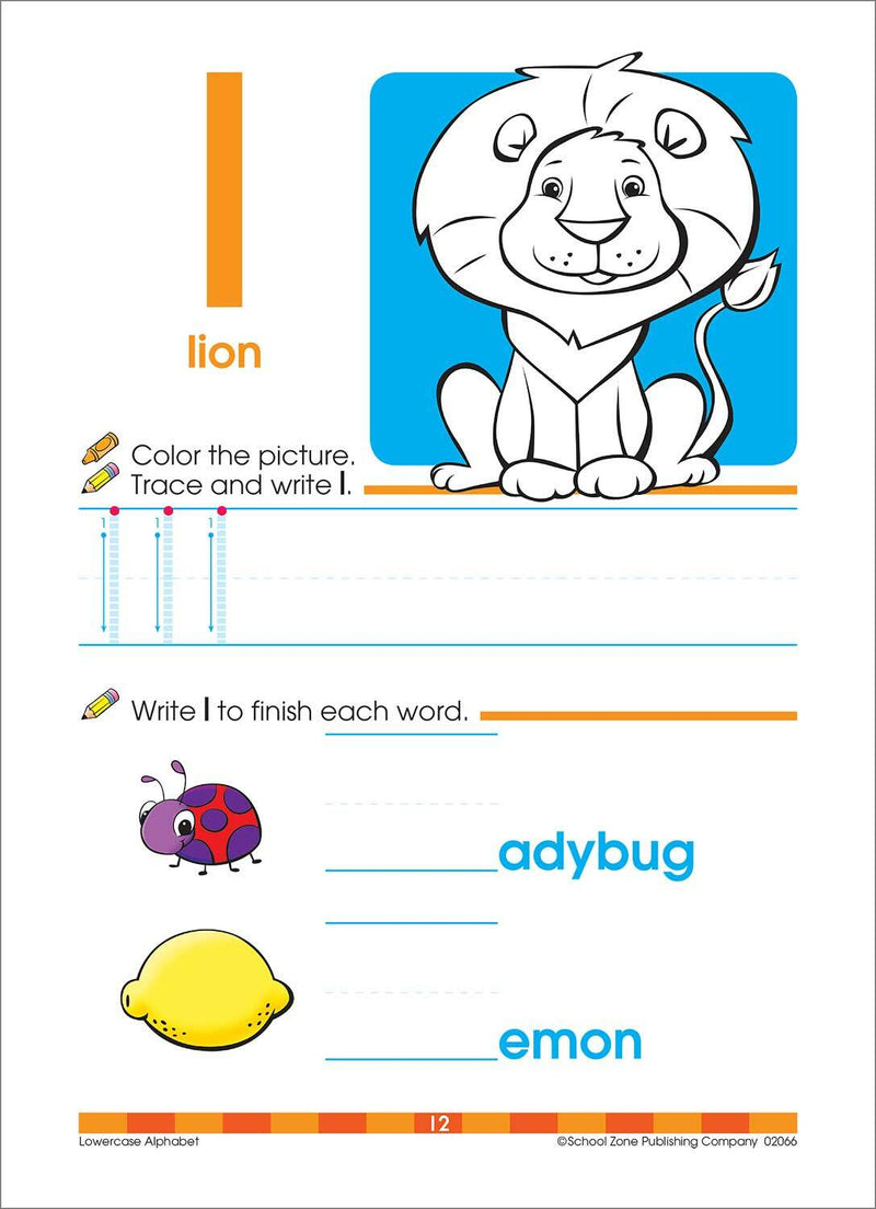 Lowercase Alphabet Preschool Workbook (32 Pages)