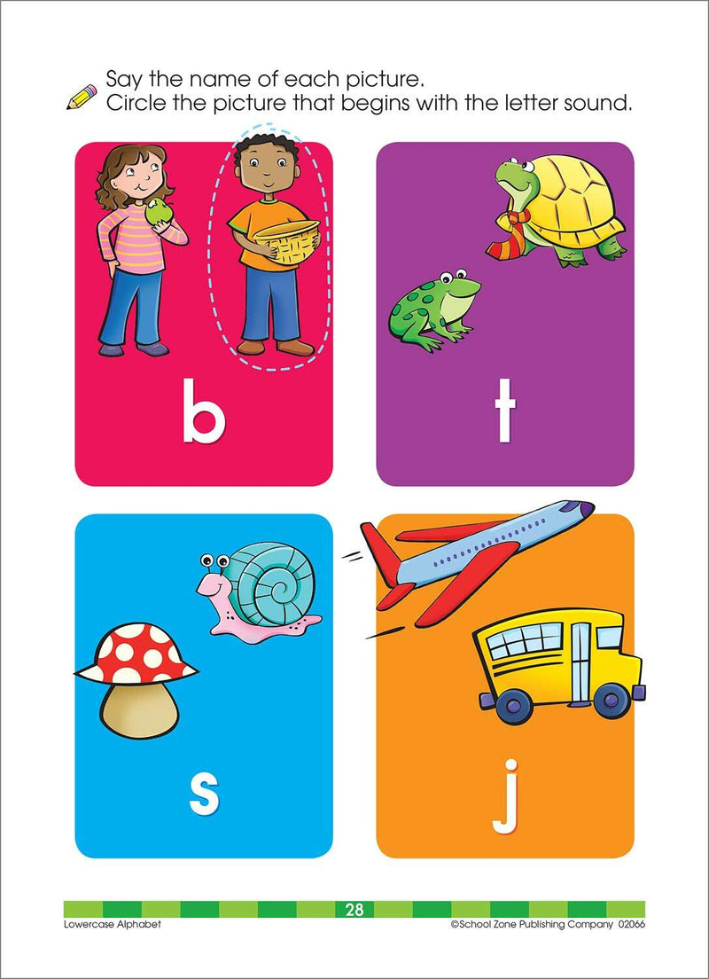 Lowercase Alphabet Preschool Workbook (32 Pages)