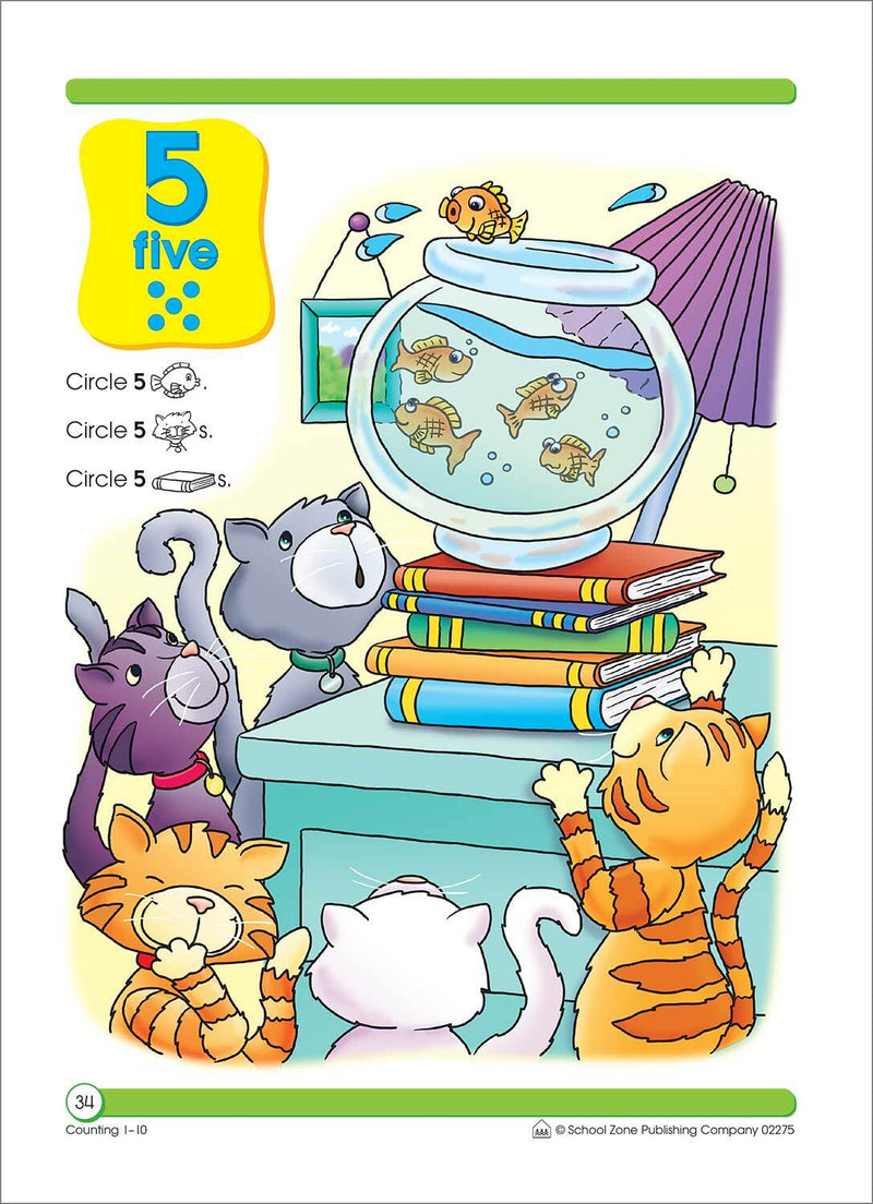 Counting 1-10 Preschool Workbook