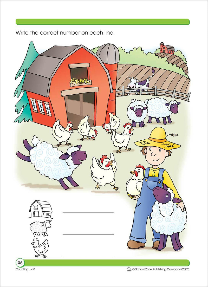 Counting 1-10 Preschool Workbook