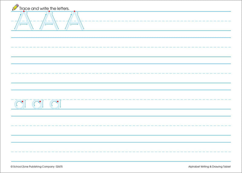 Alphabet Writing & Drawing Tablet Workbook