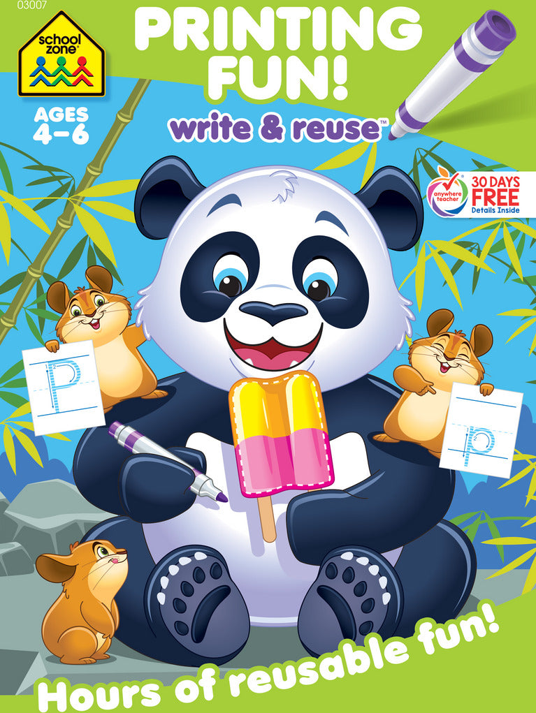 Printing Fun! Write & Reuse Workbook