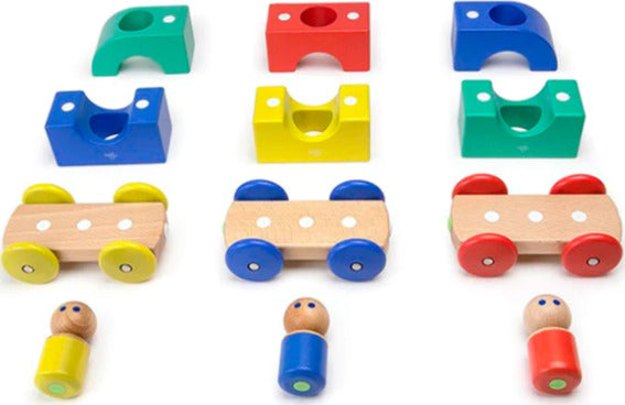 Magnetic Tegu Tram - Baby and Toddler - 12 pieces