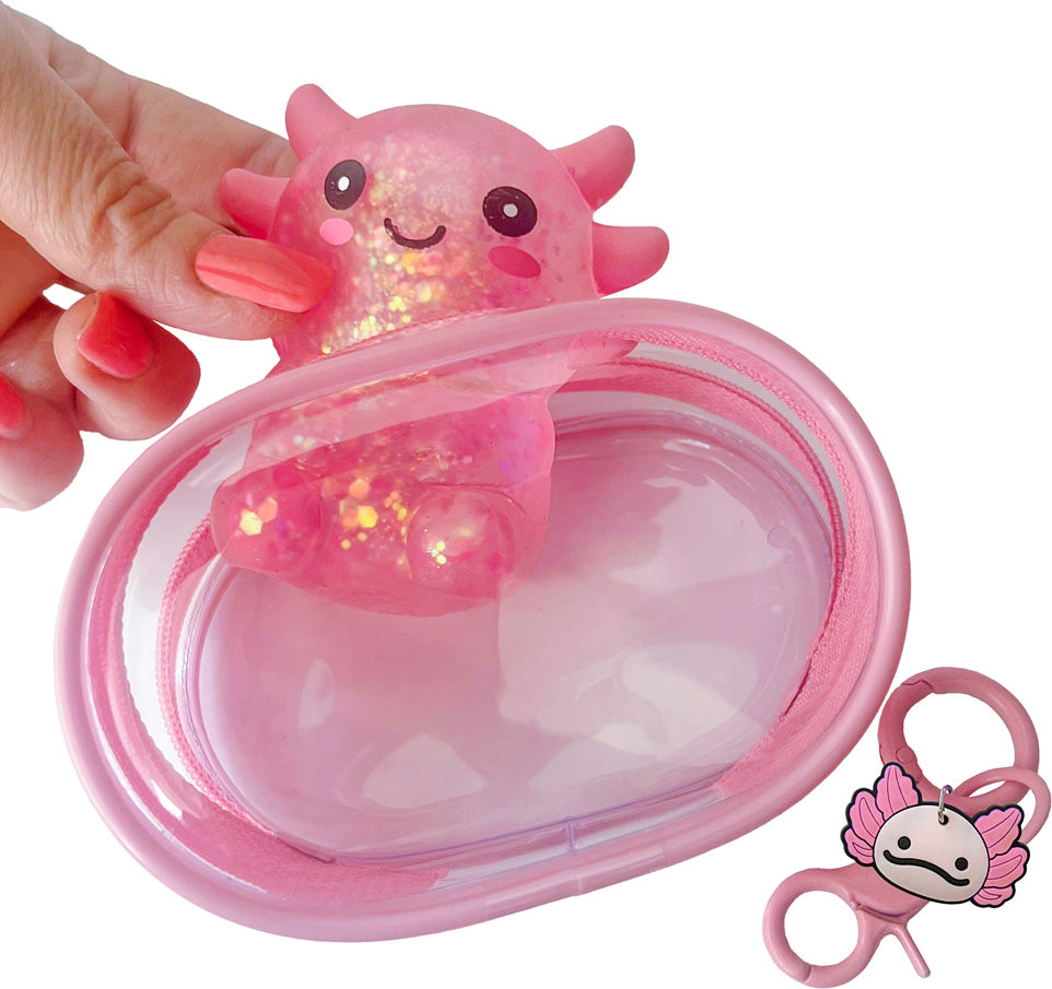 Squishy Backpack Buddiez Ultimate Backpack Clip Axolotl