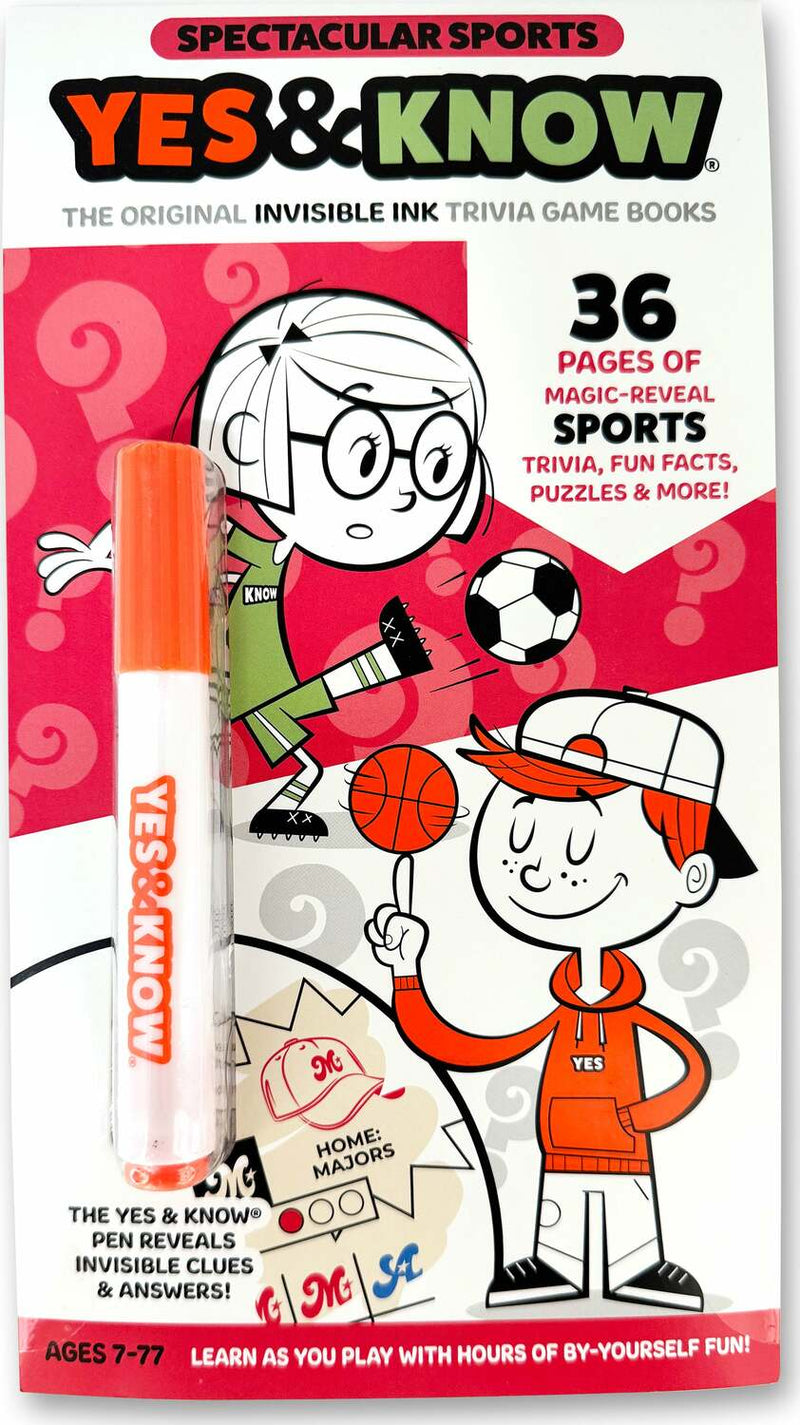 Yes & Know Invisible Ink - Spectacular Sports – Toyology Toys