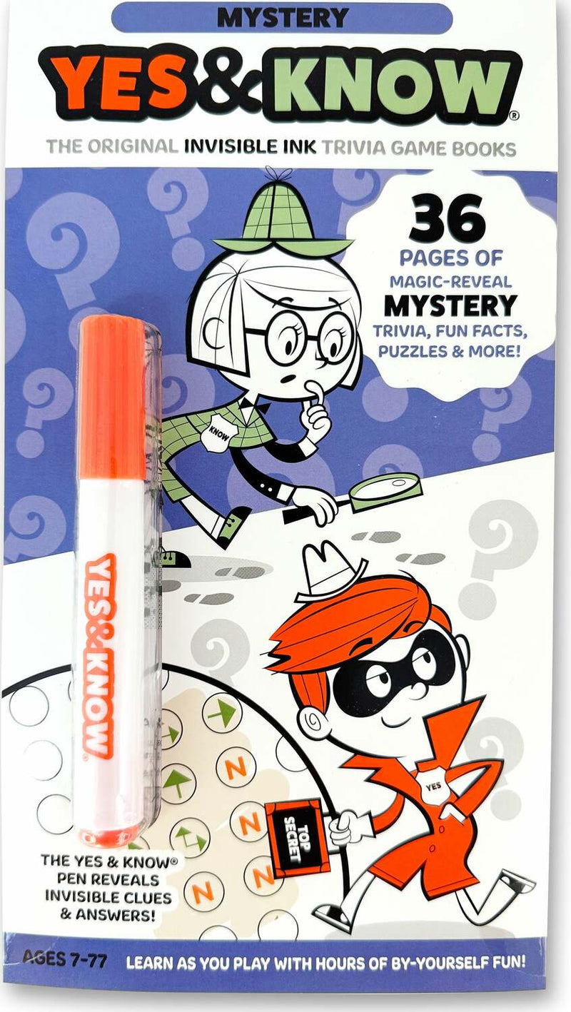 The Original Yes and Know Invisible Ink Trivia Game Books: Mystery